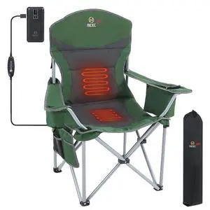Heated Camping Chair for Adults, USB Powered Portable Folding Heated CampingOutdoor Chair, with Cooler Bag, Cup Holder, Side Pocket, Carry Bag (1 Pack) Heated Camping Chair for Adults, USB Powered Portable Folding Heated CampingOutdoor Chair, with Cooler Bag, Cup Holder, Side Pocket, Carry Bag (1 Pack)