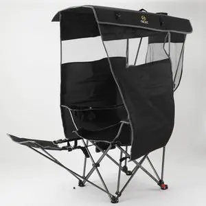 Reclining Canopy Chair with Canopy & Footrest, Portable Folding Umbrella Chair for Adults, with Cooler Bag for Camping Beach (1 Pack) Reclining Canopy Chair with Canopy & Footrest, Portable Folding Umbrella Chair for Adults, with Cooler Bag for Camping Beach (1 Pack)