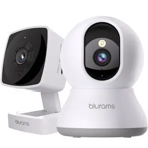 2K Security Camera Bundle Set, Indoor Camera and PTZ Pet Camera w/Motion Tracking, 2-Way Audio, IR Night Vision, Siren, Compatible with Alexa 2K Security Camera Bundle Set, Indoor Camera and PTZ Pet Camera w/Motion Tracking, 2-Way Audio, IR Night Vision, Siren, Compatible with Alexa