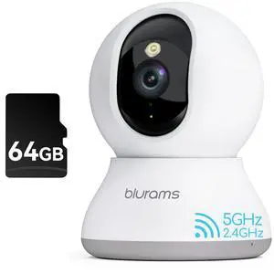 Security Camera 2K, Baby Monitor Dog Camera 360-degree for Home Security (White + 64GB TF Card) Security Camera 2K, Baby Monitor Dog Camera 360-degree for Home Security (White + 64GB TF Card)