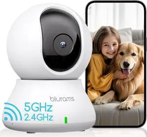 Indoor Security Camera, 5GHz/2.4GHz Dual-Band, 2K PZT Pet Camera with Phone App, 360° Cameras for Home Security, 2-Way Audio, Motion Tracking, Night Vision, Siren, Cloud&SD Indoor Security Camera, 5GHz/2.4GHz Dual-Band, 2K PZT Pet Camera with Phone App, 360° Cameras for Home Security, 2-Way Audio, Motion Tracking, Night Vision, Siren, Cloud&SD