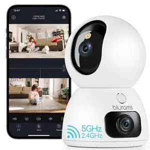 2K Dual-Lens Indoor Camera, 360° PTZ Pet Camera with Phone App, Split-Screen View, Free Human/Sound Detection, Dual-Band WiFi 6, Compatible with Alexa 2K Dual-Lens Indoor Camera, 360° PTZ Pet Camera with Phone App, Split-Screen View, Free Human/Sound Detection, Dual-Band WiFi 6, Compatible with Alexa