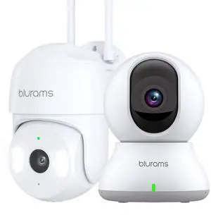 Indoor & Outdoor Security Camera Bundle Set, Pet Cameras for Home Security, 2-Way Talk, Motion Tracking, Cloud & SD, 2.4GHz Wi-Fi Only Indoor & Outdoor Security Camera Bundle Set, Pet Cameras for Home Security, 2-Way Talk, Motion Tracking, Cloud & SD, 2.4GHz Wi-Fi Only