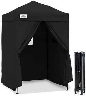 Flex Ultra Compact 5x5 Pop-up Canopy, Sun Shelter, Changing Room, Portable Privacy Canopy Cabana for Pool, Fashion Photoshoots, or Camping, Black Flex Ultra Compact 5x5 Pop-up Canopy, Sun Shelter, Changing Room, Portable Privacy Canopy Cabana for Pool, Fashion Photoshoots, or Camping, Black