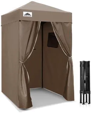 EAGLE PEAK Flex Ultra Compact Pop-up Canopy, Sun Shelter, Changing Room, Portable Privacy Canopy Cabana, 4x4ft Canopy Tent, for Pool, Fashion Photoshoots, or Camping Brown EAGLE PEAK Flex Ultra Compact Pop-up Canopy, Sun Shelter, Changing Room, Portable Privacy Canopy Cabana, 4x4ft Canopy Tent, for Pool, Fashion Photoshoots, or Camping Brown