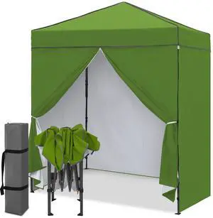 6x4 Instant Pop Up Canopy Tent with 4 Side Wall Panels, Straight Leg Sun Shelter, Portable Canopy with Carry Bag for Camping, Beach & Sports, Grass Green 6x4 Instant Pop Up Canopy Tent with 4 Side Wall Panels, Straight Leg Sun Shelter, Portable Canopy with Carry Bag for Camping, Beach & Sports, Grass Green