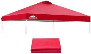Replacement Canopy Top for Eagle Peak 10x10 Straight Leg Pop Up Canopy Frame Only, Canopy Cover with Air Vent, UPF 50+, Frame NOT Included, Red Replacement Canopy Top for Eagle Peak 10x10 Straight Leg Pop Up Canopy Frame Only, Canopy Cover with Air Vent, UPF 50+, Frame NOT Included, Red
