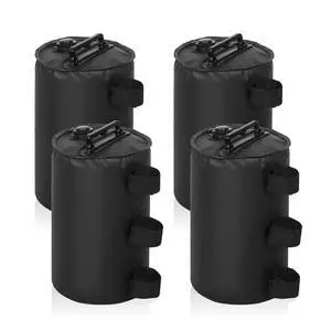 Canopy Water Weight Bags, 88 lb, Leg Weights for Tent, Gazebo and Outdoor Shelters, Pack of 4, Black Canopy Water Weight Bags, 88 lb, Leg Weights for Tent, Gazebo and Outdoor Shelters, Pack of 4, Black