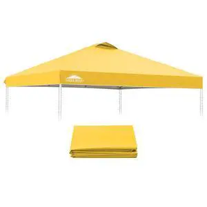 Replacement Canopy Top for Eagle Peak 10x10 Straight Leg Pop Up Canopy Frame Only, Canopy Cover with Air Vent, UPF 50+, Frame NOT Included, Yellow Replacement Canopy Top for Eagle Peak 10x10 Straight Leg Pop Up Canopy Frame Only, Canopy Cover with Air Vent, UPF 50+, Frame NOT Included, Yellow