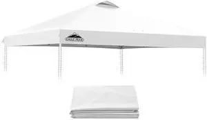 Replacement Canopy Top for Eagle Peak 10x10 Straight Leg Pop Up Canopy Frame Only, Canopy Cover with Air Vent, UPF 50+, Frame NOT Included, White Replacement Canopy Top for Eagle Peak 10x10 Straight Leg Pop Up Canopy Frame Only, Canopy Cover with Air Vent, UPF 50+, Frame NOT Included, White