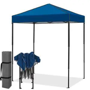 6x4 Instant Pop Up Canopy Tent, Straight Leg Sun Shelter, Portable Canopy with Carry Bag for Camping, Beach & Sports, Dark Blue 6x4 Instant Pop Up Canopy Tent, Straight Leg Sun Shelter, Portable Canopy with Carry Bag for Camping, Beach & Sports, Dark Blue