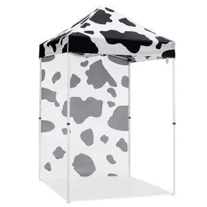 Pop up Canopy 5x5, Outdoor Portable Canopy Tent with One Removable Sunwall, Carry Bag Included, Cow Print Pop up Canopy 5x5, Outdoor Portable Canopy Tent with One Removable Sunwall, Carry Bag Included, Cow Print