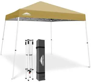 10x10 Slant Leg Pop-up Canopy Tent Easy One Person Setup Instant Outdoor Beach Canopy Folding Portable Sports Shelter 10x10 Base 8x8 Top (Beige) 10x10 Slant Leg Pop-up Canopy Tent Easy One Person Setup Instant Outdoor Beach Canopy Folding Portable Sports Shelter 10x10 Base 8x8 Top (Beige)