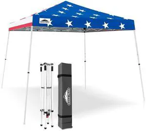 10x10 Slant Leg Pop-up Canopy Tent Easy One Person Setup Instant Outdoor Beach Canopy Folding Portable Sports Shelter 10x10 Base 8x8 Top (American Flag) 10x10 Slant Leg Pop-up Canopy Tent Easy One Person Setup Instant Outdoor Beach Canopy Folding Portable Sports Shelter 10x10 Base 8x8 Top (American Flag)