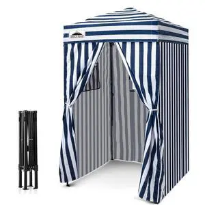 Flex Ultra Compact 4x4 Changing Room, Pop-up Canopy, Sun Shelter, Portable Privacy Canopy Cabana for Pool, Fashion Photoshoots, or Camping, White/Blue Flex Ultra Compact 4x4 Changing Room, Pop-up Canopy, Sun Shelter, Portable Privacy Canopy Cabana for Pool, Fashion Photoshoots, or Camping, White/Blue