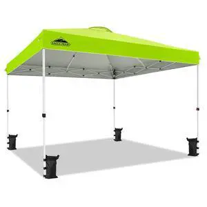 Pop Up Canopy Tent with Wheeled Carry Bag, 8 Stakes, 4 Ropes, 4 Weight Bags, Easy Set Up Tent Canopy, 12x12 ft, 144sqft of Shade, Neon Green Pop Up Canopy Tent with Wheeled Carry Bag, 8 Stakes, 4 Ropes, 4 Weight Bags, Easy Set Up Tent Canopy, 12x12 ft, 144sqft of Shade, Neon Green
