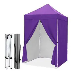 5x5 Instant Canopy with 4-Side Wall Panels, Small Pop up Portable Canopy Tent with Carry Bag, Light Weight Sun Shelter for Sports, Camping and Beach, Purple 5x5 Instant Canopy with 4-Side Wall Panels, Small Pop up Portable Canopy Tent with Carry Bag, Light Weight Sun Shelter for Sports, Camping and Beach, Purple