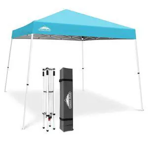10x10 Slant Leg Pop-up Canopy Tent Easy One Person Setup Instant Outdoor Beach Canopy Folding Portable Sports Shelter 10x10 Base 8x8 Top (Light Blue) 10x10 Slant Leg Pop-up Canopy Tent Easy One Person Setup Instant Outdoor Beach Canopy Folding Portable Sports Shelter 10x10 Base 8x8 Top (Light Blue)