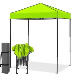 6x4 Instant Pop Up Canopy Tent, Straight Leg Sun Shelter, Portable Canopy with Carry Bag for Camping, Beach & Sports, Neon Green 6x4 Instant Pop Up Canopy Tent, Straight Leg Sun Shelter, Portable Canopy with Carry Bag for Camping, Beach & Sports, Neon Green
