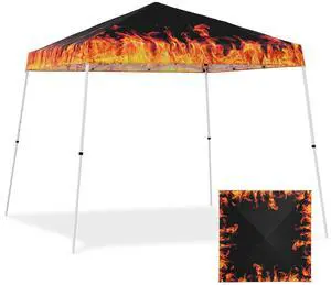 10x10 Slant Leg Pop-up Canopy Tent Easy One Person Setup Instant Outdoor Beach Canopy Folding Portable Sports Shelter 10x10 Base 8x8 Top (Flame) 10x10 Slant Leg Pop-up Canopy Tent Easy One Person Setup Instant Outdoor Beach Canopy Folding Portable Sports Shelter 10x10 Base 8x8 Top (Flame)