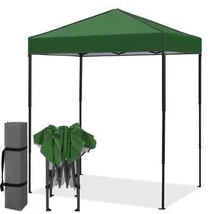 6x4 Instant Pop Up Canopy Tent, Straight Leg Sun Shelter, Portable Canopy with Carry Bag for Camping, Beach & Sports, Green 6x4 Instant Pop Up Canopy Tent, Straight Leg Sun Shelter, Portable Canopy with Carry Bag for Camping, Beach & Sports, Green