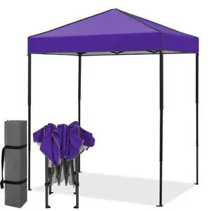 6x4 Instant Pop Up Canopy Tent, Straight Leg Sun Shelter, Portable Canopy with Carry Bag for Camping, Beach & Sports, Purple 6x4 Instant Pop Up Canopy Tent, Straight Leg Sun Shelter, Portable Canopy with Carry Bag for Camping, Beach & Sports, Purple