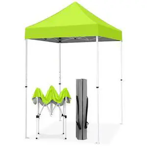 5x5 Pop Up Canopy Tent Instant Outdoor Canopy Easy Set-up Straight Leg Folding Shelter, Neon Green 5x5 Pop Up Canopy Tent Instant Outdoor Canopy Easy Set-up Straight Leg Folding Shelter, Neon Green