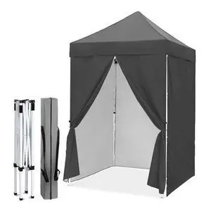 5x5 Instant Canopy with 4-Side Wall Panels, Small Pop up Portable Canopy Tent with Carry Bag, Light Weight Sun Shelter for Sports, Camping and Beach, Gray 5x5 Instant Canopy with 4-Side Wall Panels, Small Pop up Portable Canopy Tent with Carry Bag, Light Weight Sun Shelter for Sports, Camping and Beach, Gray