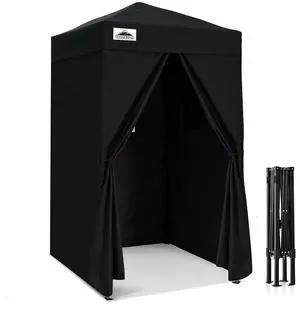 Flex Ultra Compact 4x4 Pop-up Canopy, Sun Shelter, Changing Room, Portable Privacy Canopy Cabana for Pool, Fashion Photoshoots, or Camping, Black Flex Ultra Compact 4x4 Pop-up Canopy, Sun Shelter, Changing Room, Portable Privacy Canopy Cabana for Pool, Fashion Photoshoots, or Camping, Black