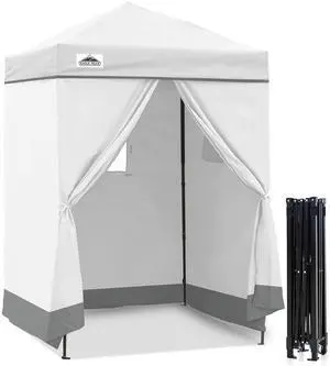 EAGLE PEAK Flex Ultra Compact Pop-up Canopy, Sun Shelter, Changing Room, Portable Privacy Canopy Cabana, 5x5 Canopy Tent, for Pool, Fashion Photoshoots, or Camping White EAGLE PEAK Flex Ultra Compact Pop-up Canopy, Sun Shelter, Changing Room, Portable Privacy Canopy Cabana, 5x5 Canopy Tent, for Pool, Fashion Photoshoots, or Camping White