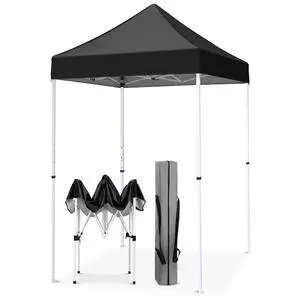 5x5 Pop Up Canopy Tent Instant Outdoor Canopy Easy Set-up Straight Leg Folding Shelter, Black 5x5 Pop Up Canopy Tent Instant Outdoor Canopy Easy Set-up Straight Leg Folding Shelter, Black
