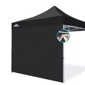 Wall Panel/Sunwall for 10x10 Heavy-Duty Commercial Canopy Tent, Replacement Sidewall for Marketplace Sun Shelter, 1 Sidewall Only, Black Wall Panel/Sunwall for 10x10 Heavy-Duty Commercial Canopy Tent, Replacement Sidewall for Marketplace Sun Shelter, 1 Sidewall Only, Black