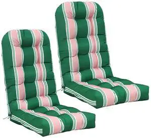 High Back Adirondack Chair Cushions, 5" Thick Non Slip Tufted Cushion for Outdoor Patio Rocking Chairs, 49x20x5 in, 2 Pack, Rosewood Stripe High Back Adirondack Chair Cushions, 5" Thick Non Slip Tufted Cushion for Outdoor Patio Rocking Chairs, 49x20x5 in, 2 Pack, Rosewood Stripe
