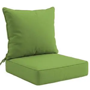Outdoor Deep Seat Patio Seat Cushion Set, 25 x 25 x 5 inch, 2-Piece Back Chair Cushion, 1 Pack, Green Outdoor Deep Seat Patio Seat Cushion Set, 25 x 25 x 5 inch, 2-Piece Back Chair Cushion, 1 Pack, Green