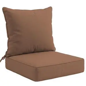 Outdoor Deep Seat Patio Seat Cushion Set, 24 x 24 x 5 inch, 2-Piece Back Chair Cushion, 1 Pack, Mocha Outdoor Deep Seat Patio Seat Cushion Set, 24 x 24 x 5 inch, 2-Piece Back Chair Cushion, 1 Pack, Mocha