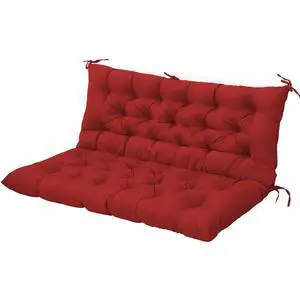 Outdoor Porch Swing Cushion, 2-3 Seater Patio Bench Seat Cushion for Outdoor Furniture, 59"x43" (Red) Outdoor Porch Swing Cushion, 2-3 Seater Patio Bench Seat Cushion for Outdoor Furniture, 59"x43" (Red)