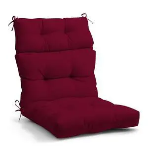Tufted Outdoor/Indoor High Back Patio Chair Cushion, 1 Pack, 46'' x 22'', Red Purple Tufted Outdoor/Indoor High Back Patio Chair Cushion, 1 Pack, 46'' x 22'', Red Purple