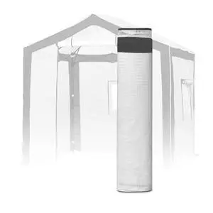Replacement Cover for 8x6 Portable Pop up Greenhouse with Polyester Reinforced Corners, Front Roll-Up Zipper Entry Door and 3 Large Roll-Up Side Windows (Frame Not Included), Gray/White Replacement Cover for 8x6 Portable Pop up Greenhouse with Polyester Reinforced Corners, Front Roll-Up Zipper Entry Door and 3 Large Roll-Up Side Windows (Frame Not Included), Gray/White