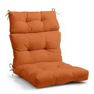 Tufted Outdoor/Indoor High Back Patio Chair Cushion, 1 Pack, 46'' x 22'', Burnt Orange Tufted Outdoor/Indoor High Back Patio Chair Cushion, 1 Pack, 46'' x 22'', Burnt Orange