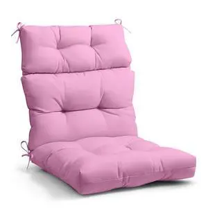 Tufted Outdoor/Indoor High Back Patio Chair Cushion, 1 Pack, 46'' x 22'', Pink Tufted Outdoor/Indoor High Back Patio Chair Cushion, 1 Pack, 46'' x 22'', Pink