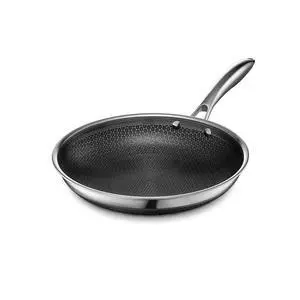 HexClad 10 Inch Hybrid Nonstick Frying Pan, Stay-Cool Handle, Dishwasher and Oven Safe, Induction Ready, Compatible with All Cooktops HexClad 10 Inch Hybrid Nonstick Frying Pan, Stay-Cool Handle, Dishwasher and Oven Safe, Induction Ready, Compatible with All Cooktops