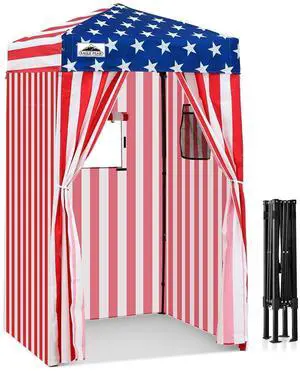 4x4 Pop Up Changing Tent, Outdoor Changing Room, American Flag | Portable, Privacy Tent, Pool Cabana, Dressing Room, Shower & Toilet Use, Opaque Fabric, Instant Setup, Photoshoots, Camping 4x4 Pop Up Changing Tent, Outdoor Changing Room, American Flag | Portable, Privacy Tent, Pool Cabana, Dressing Room, Shower & Toilet Use, Opaque Fabric, Instant Setup, Photoshoots, Camping