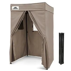 4x4 Pop Up Changing Tent, Flat Top Changing Room, Brown | Portable, Privacy Tent, Pool Cabana, Dressing Room, Shower & Toilet Use, Opaque Fabric, Instant Setup, Photoshoots, Camping 4x4 Pop Up Changing Tent, Flat Top Changing Room, Brown | Portable, Privacy Tent, Pool Cabana, Dressing Room, Shower & Toilet Use, Opaque Fabric, Instant Setup, Photoshoots, Camping