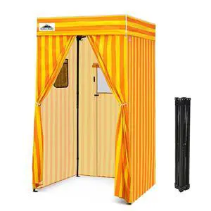 4x4 Pop Up Changing Tent, Flat Top Changing Room, Yellow/Orange | Portable, Privacy Tent, Pool Cabana, Dressing Room, Shower & Toilet Use, Opaque Fabric, Instant Setup, Photoshoots, Camping 4x4 Pop Up Changing Tent, Flat Top Changing Room, Yellow/Orange | Portable, Privacy Tent, Pool Cabana, Dressing Room, Shower & Toilet Use, Opaque Fabric, Instant Setup, Photoshoots, Camping