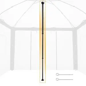 Greenhouse Center Support Pole with Ground Stakes, Peak Reinforcement Bar for Frame Support & Weather Protection, Stabilization Pole for Pop-Up Greenhouses Compatible with Center Lock Hub Greenhouse Center Support Pole with Ground Stakes, Peak Reinforcement Bar for Frame Support & Weather Protection, Stabilization Pole for Pop-Up Greenhouses Compatible with Center Lock Hub