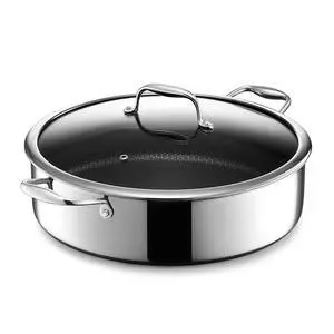 HexClad Hybrid Nonstick 7-Quart Sauté Pan with Tempered Glass Lid, Chicken Fryer, Stay-Cool Handles, Dishwasher-Friendly, Oven-Safe Up to 900°F, Induction Ready, Compatible with All Cooktops HexClad Hybrid Nonstick 7-Quart Sauté Pan with Tempered Glass Lid, Chicken Fryer, Stay-Cool Handles, Dishwasher-Friendly, Oven-Safe Up to 900°F, Induction Ready, Compatible with All Cooktops