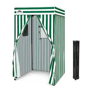4x4 Pop Up Changing Tent, Flat Top Changing Room, White/Green | Portable, Privacy Tent, Pool Cabana, Dressing Room, Shower & Toilet Use, Opaque Fabric, Instant Setup, Photoshoots, Camping 4x4 Pop Up Changing Tent, Flat Top Changing Room, White/Green | Portable, Privacy Tent, Pool Cabana, Dressing Room, Shower & Toilet Use, Opaque Fabric, Instant Setup, Photoshoots, Camping