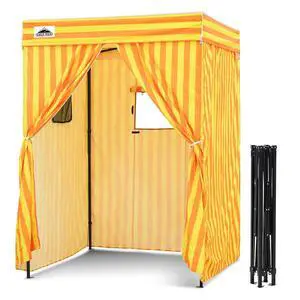 5x5 Pop Up Changing Tent, Flat Top Changing Room, Yellow/Orange | Portable, Privacy Tent, Pool Cabana, Dressing Room, Shower & Toilet Use, Opaque Fabric, Instant Setup, Photoshoots, Camping 5x5 Pop Up Changing Tent, Flat Top Changing Room, Yellow/Orange | Portable, Privacy Tent, Pool Cabana, Dressing Room, Shower & Toilet Use, Opaque Fabric, Instant Setup, Photoshoots, Camping