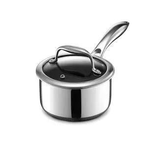 1 Quart Hybrid Nonstick Sauce Pan Pot with Lid, Stay-Cool Handle, Dishwasher Safe, Induction Ready, Compatible with All Cooktops 1 Quart Hybrid Nonstick Sauce Pan Pot with Lid, Stay-Cool Handle, Dishwasher Safe, Induction Ready, Compatible with All Cooktops