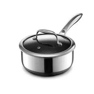 2 Quart Hybrid Nonstick Sauce Pan Pot with Lid, Stay-Cool Handle, Dishwasher Safe, Induction Ready, Compatible with All Cooktops 2 Quart Hybrid Nonstick Sauce Pan Pot with Lid, Stay-Cool Handle, Dishwasher Safe, Induction Ready, Compatible with All Cooktops